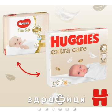 Подгузники Huggies (Хаггис) elite soft р1 (2-5кг) №50