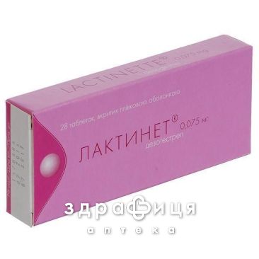 Лактинет таб п/о 0,075мг №28 противозачаточные препараты