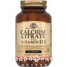 Solgar цитрат кальцiю з вiт д3 таб №60 Мікроелементи та мінерали