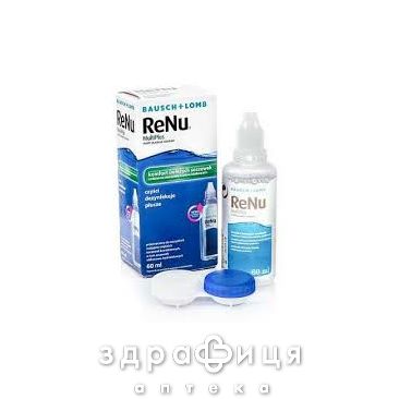 Багатоцiльовий розчин для догляду за контакт лiнз renu multiplus розчин фл 60мл №1 розчин для лінз