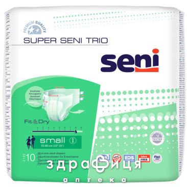 Подгузники super SENI (Сени) trio extra large 130-170см №10