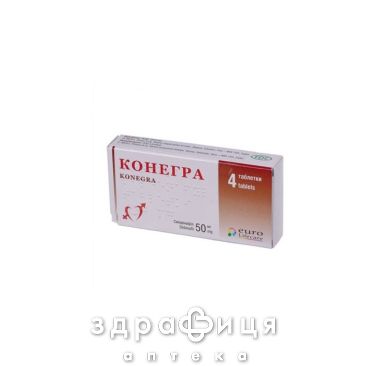 Конегра классик таб п/о 50мг №4 таблетки для потенции