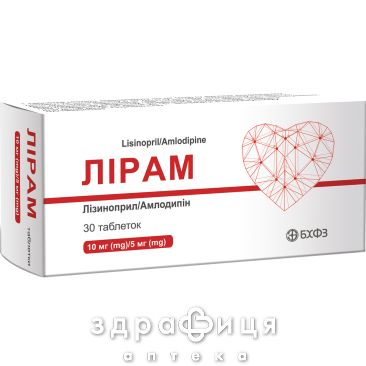 Лирам таб 10мг/5мг №30 таблетки от давления