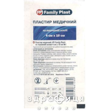Пластырь family plast мед на ткан основ 4х10см №1