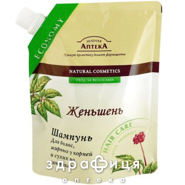 Зелена аптека шампунь дой-пак 200 мл женьшень