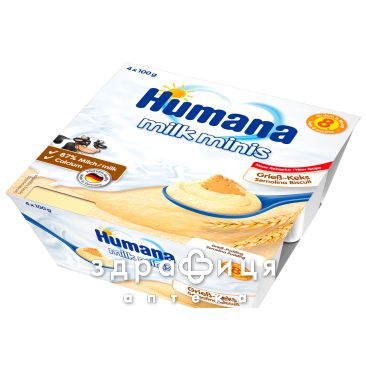 Humana пудинг манний з печивом з 8 мiс 100г №4