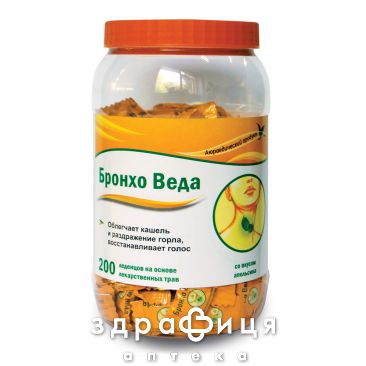 Бронхо веда трав леденцы вкус апельсин №200 отхаркивающие средства, сиропы, таблетки