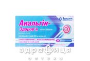 Анальгин-Здоровье таблетки 500мг №10 анальгетики