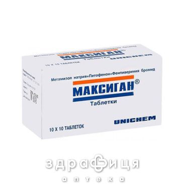Максиган таб №100 спазмолітики, пропульсанти