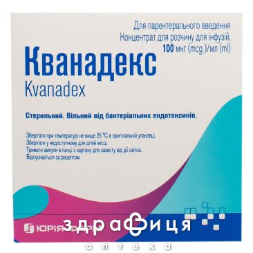 Кванадекс конц д/р-ну д/інф 100мкг/мл 2мл №5 снодійне