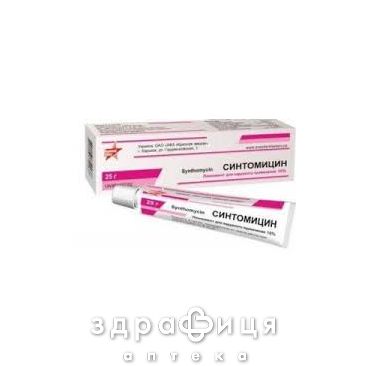 Синтомiцин лiнi-т 10% 25г мазь для загоєння ран