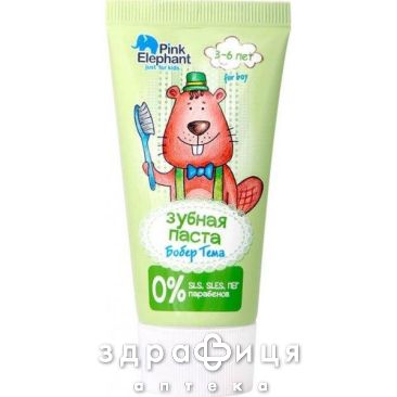 Зубна паста pink elephant дит бобер тема 50мл