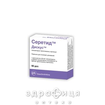 Серетид дискус пор д/инг 50мкг/250мкг 60доз лекарство для небулайзера, ингаляций