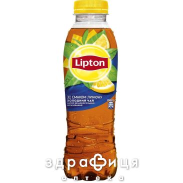 Напій Lipton охолодж чорн чай зы смаком лимона з цукр та подсолод 0,5л