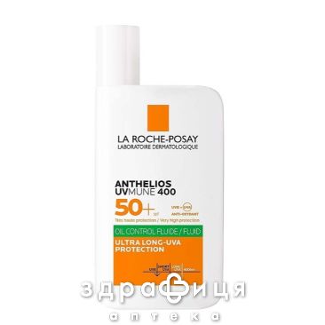 La roche posay антелиос uva400 оил контрол флюид солнцезащ с мат эффект д/жирн кожи spf50+ 50мл солнцезащитный крем