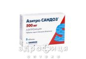 АЗИТРО САНДОЗ ТАБ В/О 500МГ №3 антибіотик при ангіні