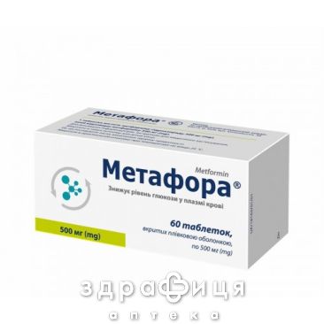 Метафора таб в/о 500мг №60 лікарство від діабету