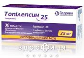 Топилепсин таб п/о 25мг №30 таблетки от эпилепсии