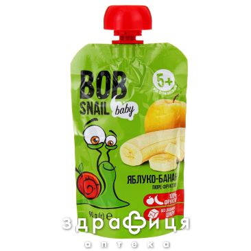 Детское питание улитка боб пюре яблоко-банан с 5мес 90г