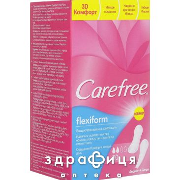 Прокладки жiн щоден carefree pantyliners flexi form breathable №30 2424815 Щоденні прокладки