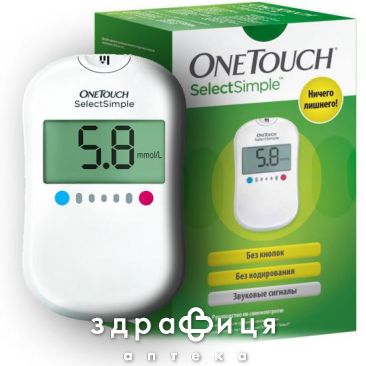 Глюкометр (сист контр уровня глюкоз в крови) One Touch select simple