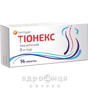 Тионекс таб 8мг №14 миорелаксанты