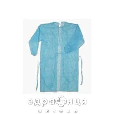Халат мед ст на липучках (рукав на резин) дл 117см (l) 1220517