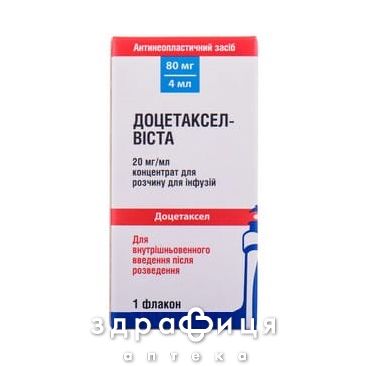Доцетаксел-Виста конц д/р-ра д/инф 20мг/мл 4мл №1 Противоопухолевый препарат