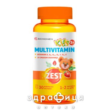 Zest (Зест) кидз мультивитамин паст жев №30 мультивитамины
