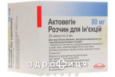 Актовегин р-р д/ин 40мг/мл 2мл (80мг) №25 таблетки для памяти