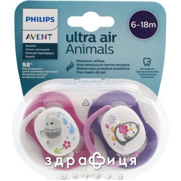 Avent scf 080/08 пустышка animal 6-18мес девочка №2