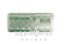 Бромгексин таб 8мг №20 таблетки от кашля сиропы