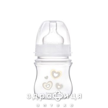 Сanpol пляшка антіколік easystar newborn широк отвір беж серца 120мл 35/216