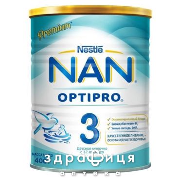 Детское питание nestle optipro-3 смесь с 12 мес 400г