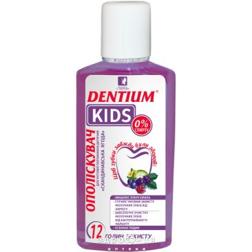 Ополаскиватель dentium д/пол рта детский скандин ягода 250мл