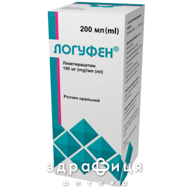 Логуфен розчин орал 100мг/мл 200мл+шприц-доз 5мл для нервової системи