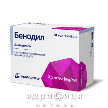Бенодил сусп 0,5мг/мл 2мл №20 ингалятор против астмы