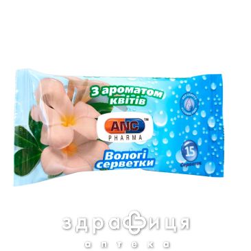 Салфетки влаж anc pharma цветы №15