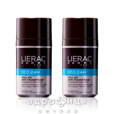 Lierac (Лиерак) ом дуо дезодорант шарик 2х50мл et023