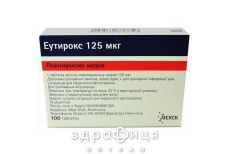 Еутирокс таблетки 125мкг №100 таблетки для щитовидки