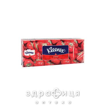 Платочки носовые kleenex strawberry аром клубника №100