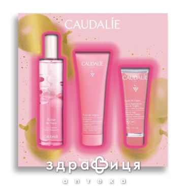 Caudalie набор rose des vigne xmas 2024 крем д/рук 30мл/гель 50мл/туалет вода 50мл
