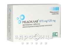 Медоклав таб 875мг/125мг (1000мг) №14