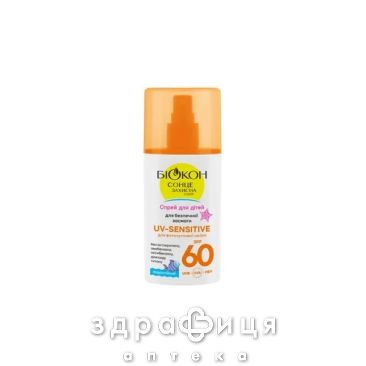 Біокон спрей діт д/безпечної засмаги uv sensitive spf-60 90мл