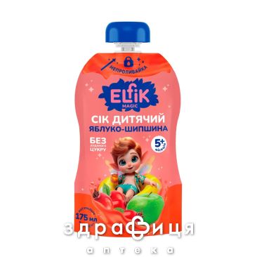 Дитяче харчування Elfik magic сік ялуко/шипшина no spill-pack 175мл