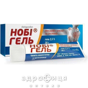 Нобi гель 2,5% 30г хондропротектори