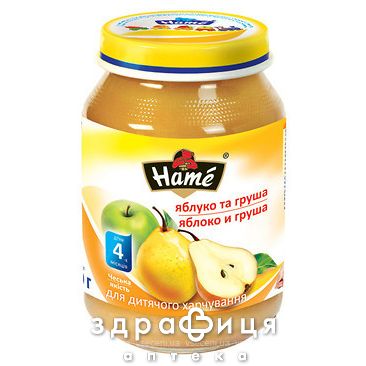 Hame (Хам) пюре яблоко/груша с 5 мес 190г 1215231