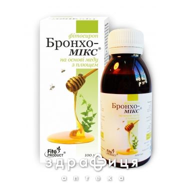 Бронхо-микс фитосироп мед/плющ 100мл таблетки от кашля сиропы