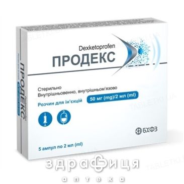 Продекс р-н д/ін 50мг/2мл 2мл №5 Препарат для сечостатевої системи
