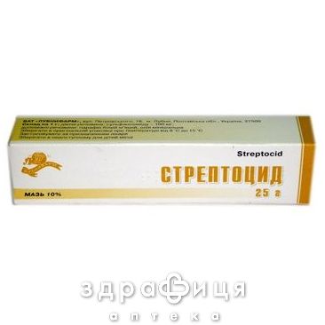 Стрептоцидовая мазь 5% 25г туба иммуномодулятор